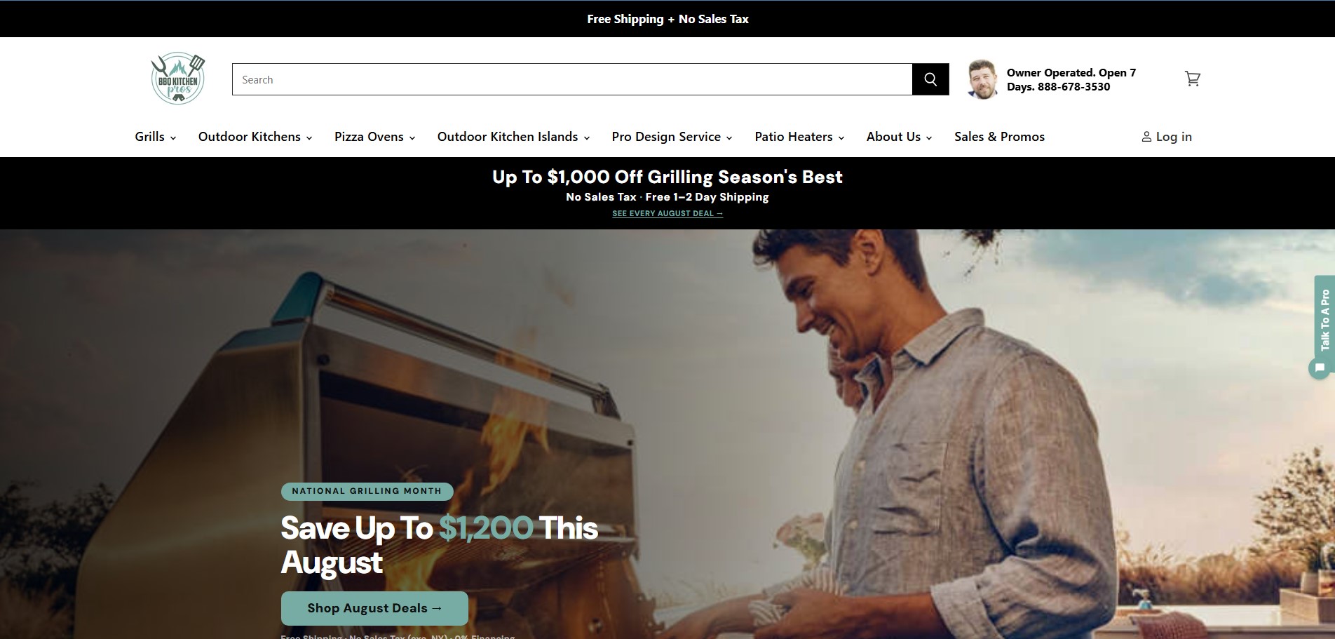 BBQ Kitchen Pros website preview