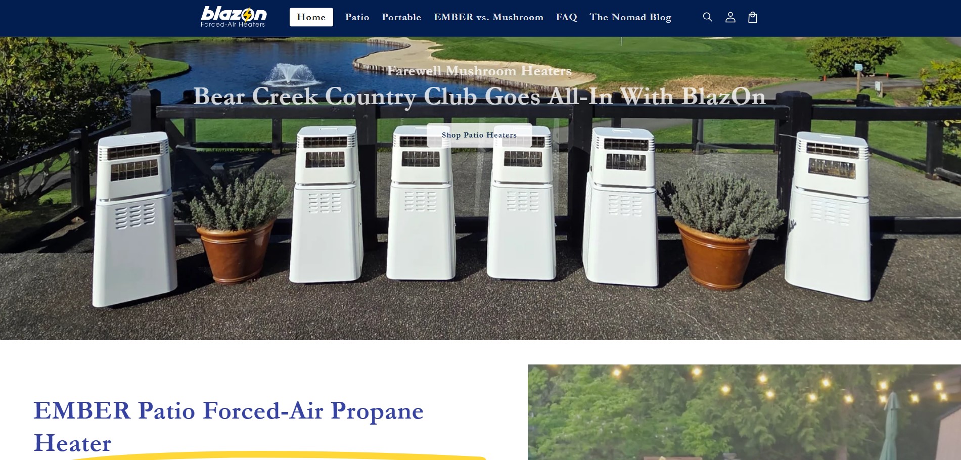 Blazon Heaters website preview