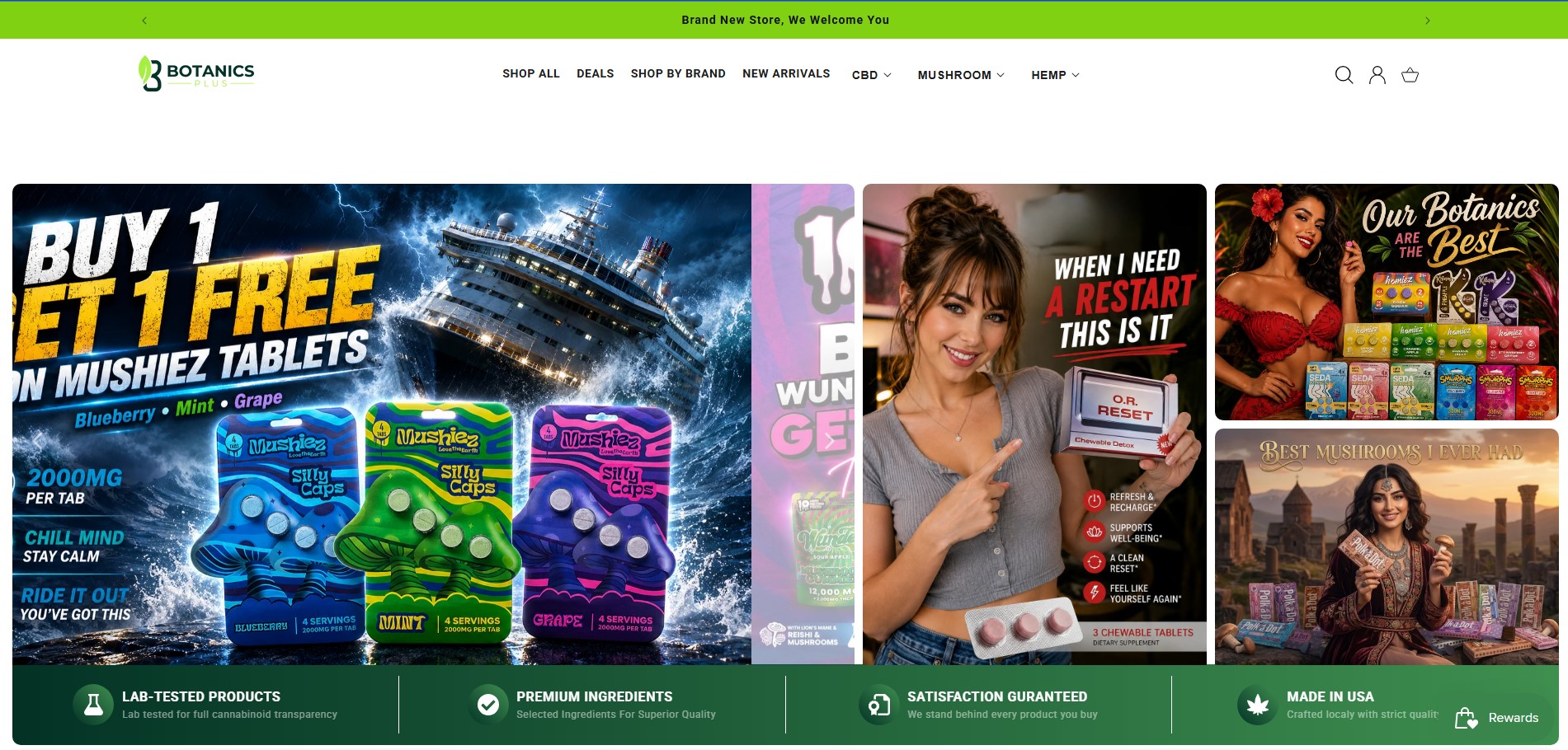 Botanics Plus website preview