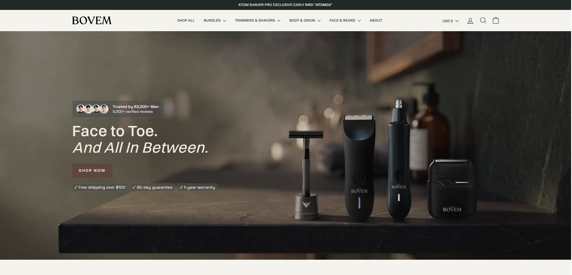Bovem website preview