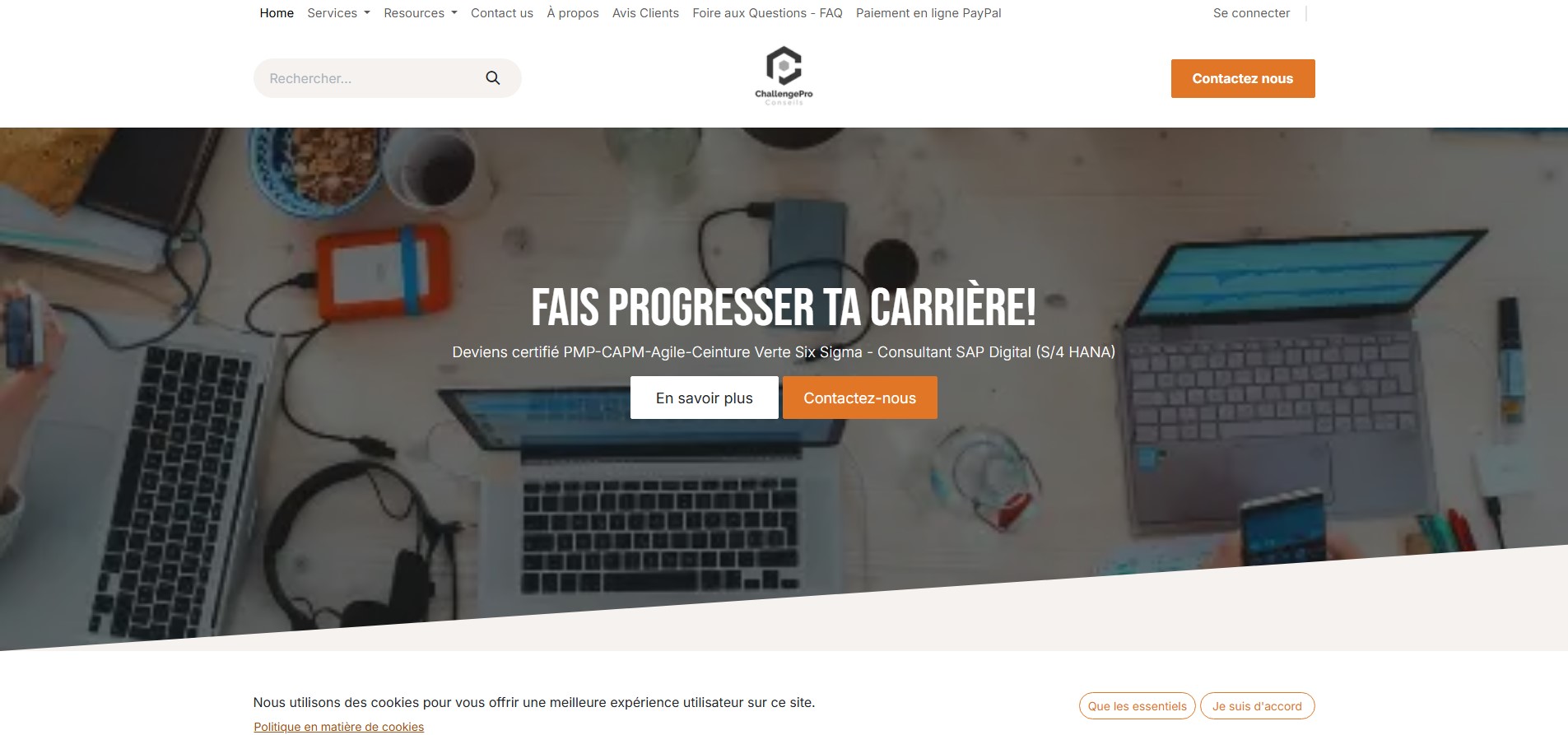 Challengepro Conseils website preview