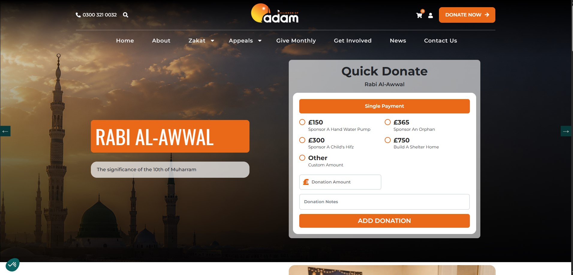 Children of Adam website preview