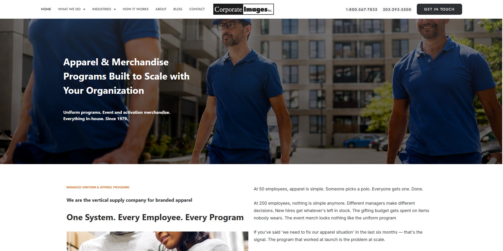 Corp Images Apparel website preview