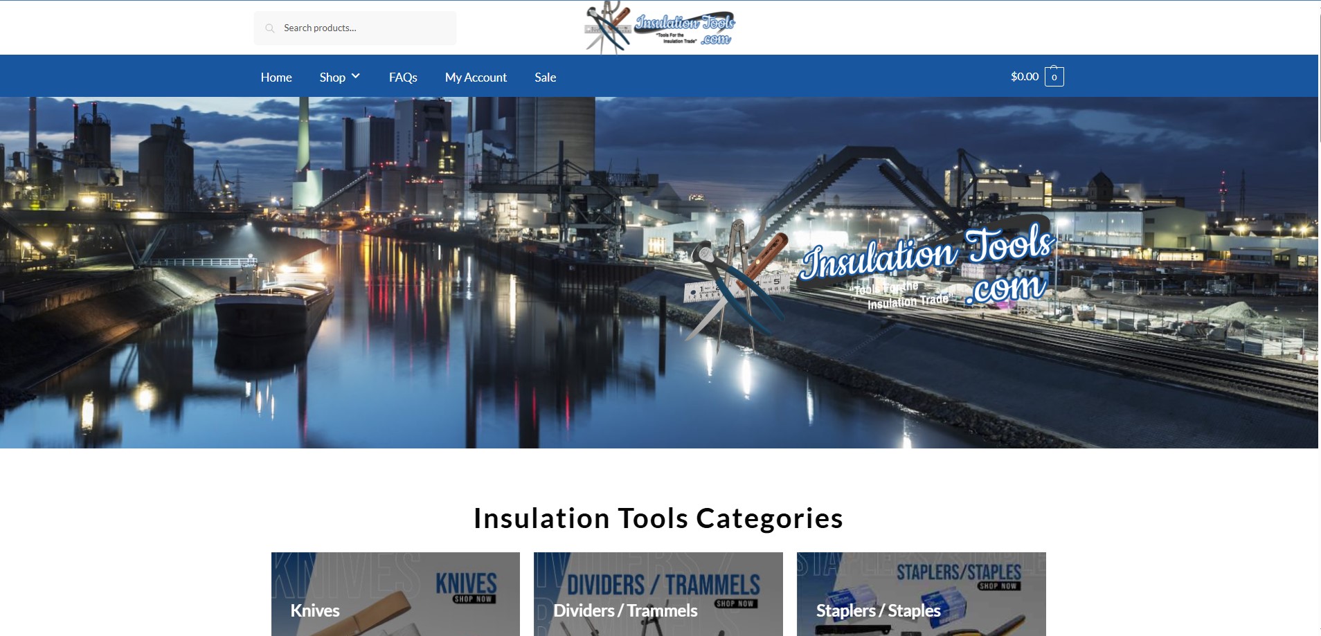 Insulation Tools website preview