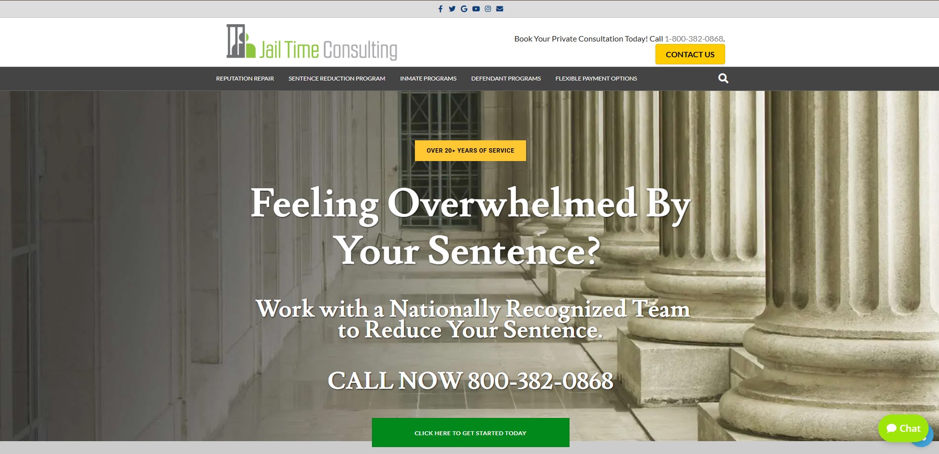 Jail Time Consulting website preview