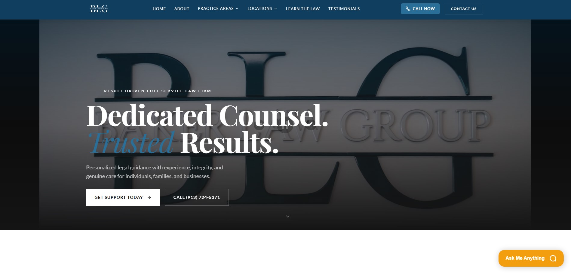 JBaker Law Group website preview