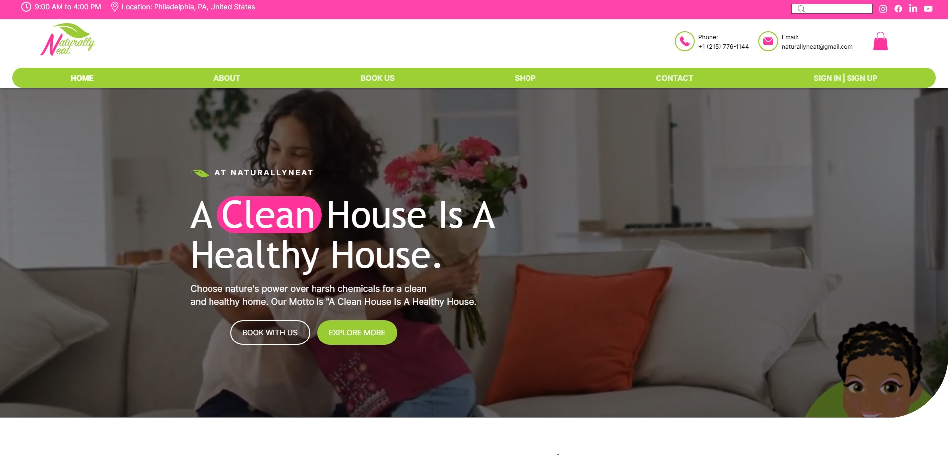 Naturally Neat website preview