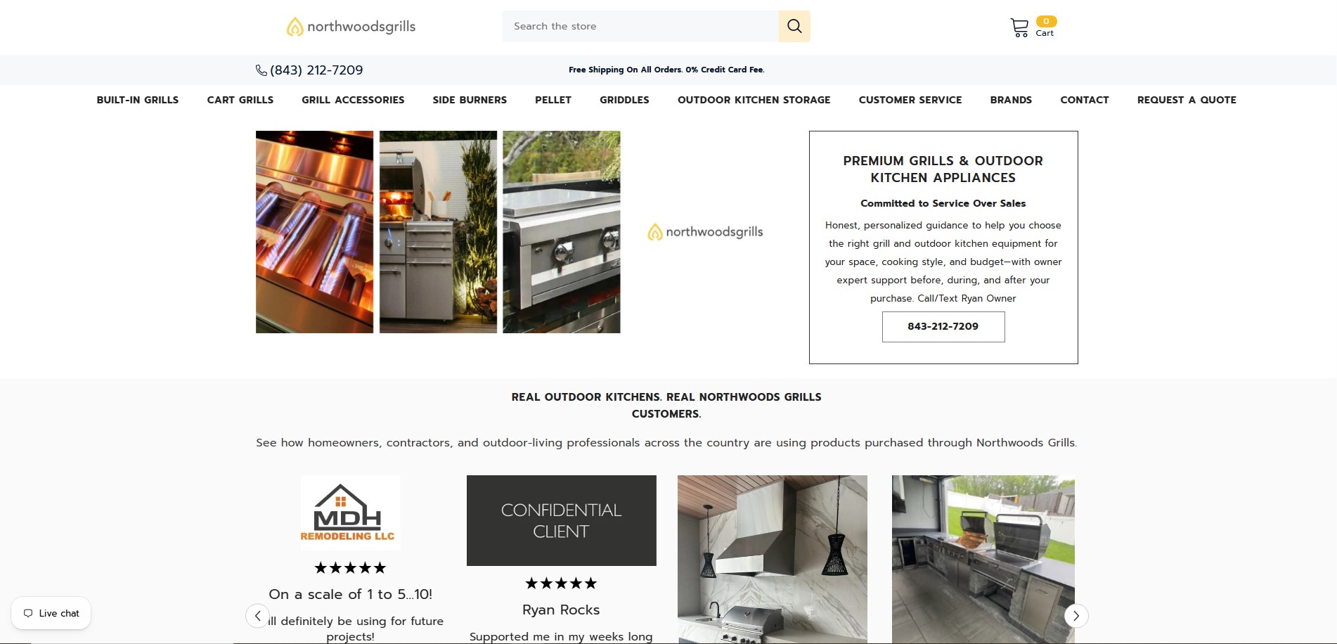 Northwoods Grills website preview