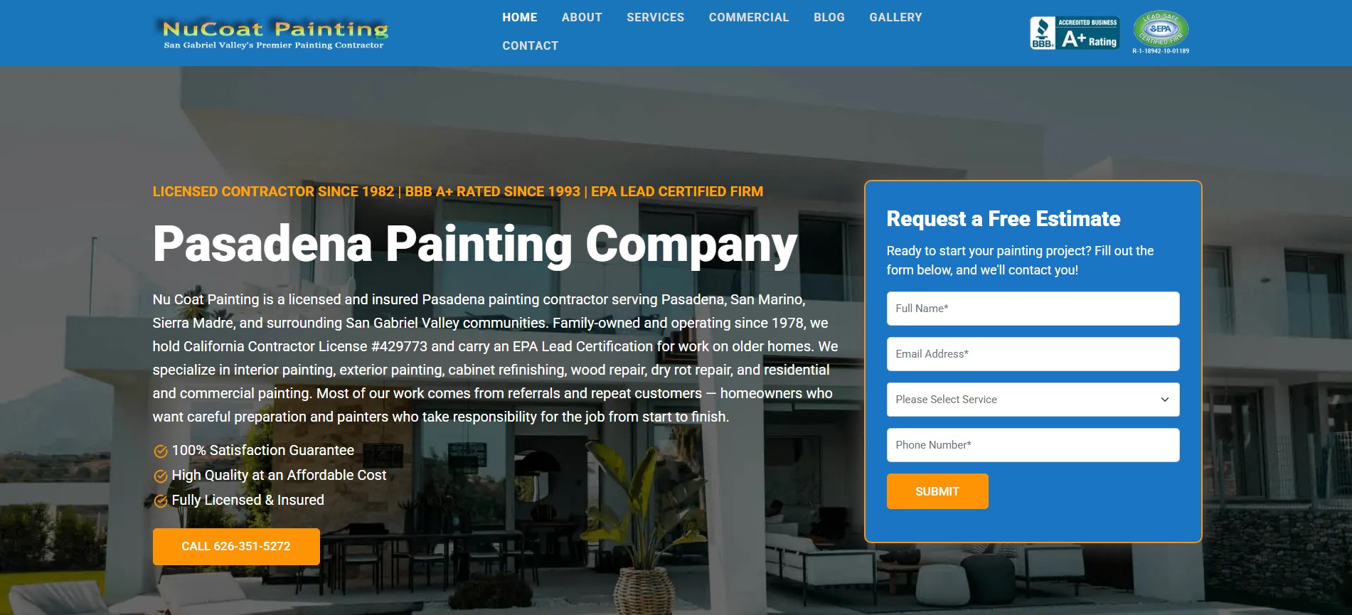 Nuco AT Painting website preview
