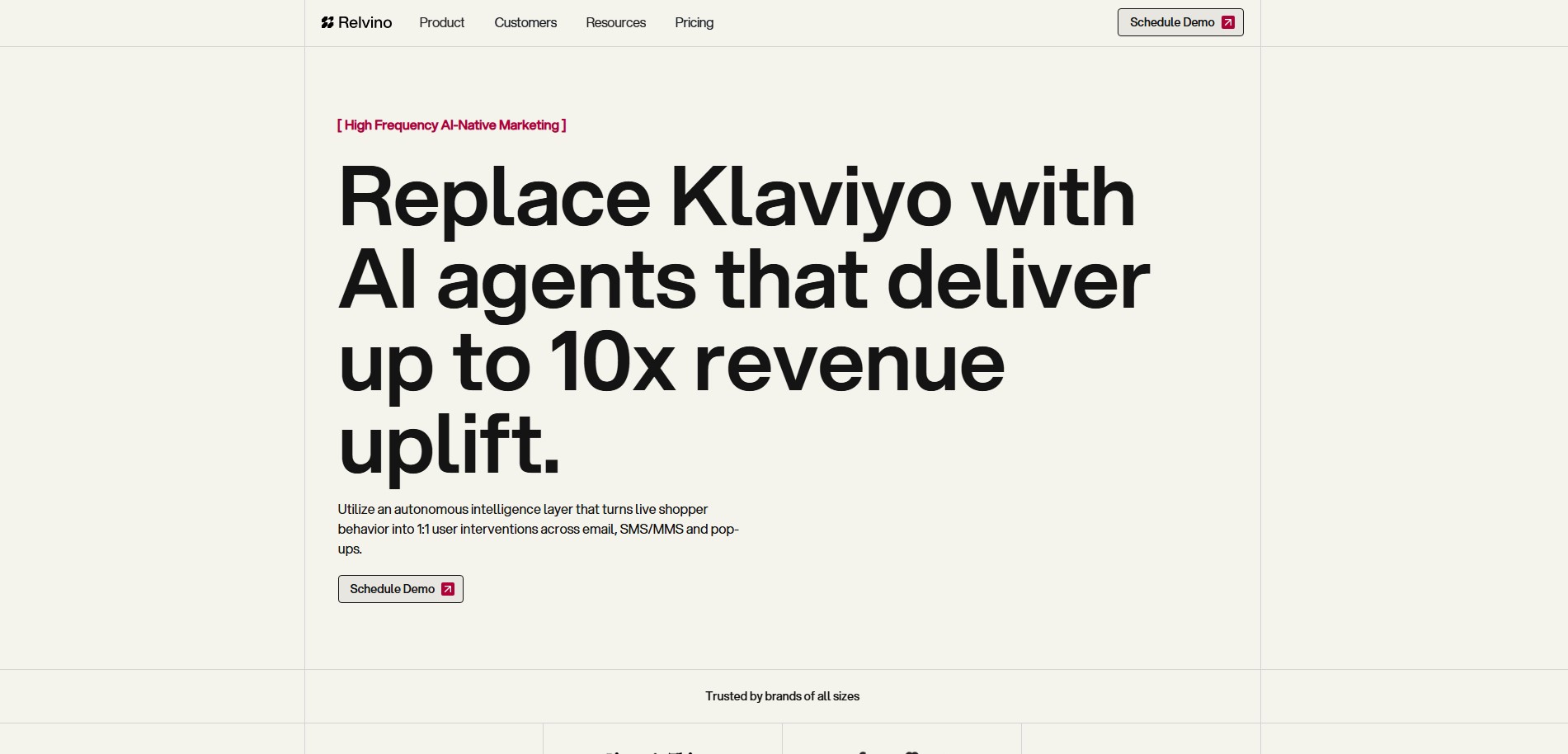 Relvino website preview