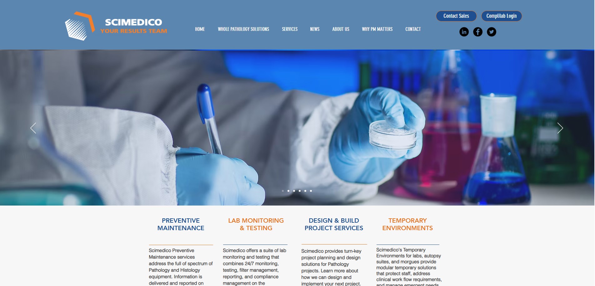 SciMedico website preview