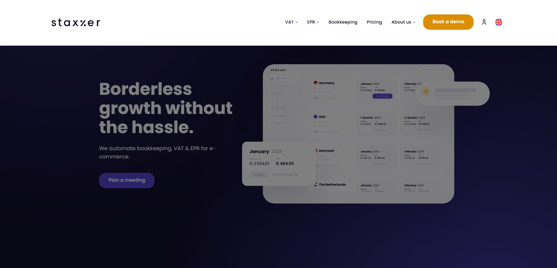 Staxxer website preview