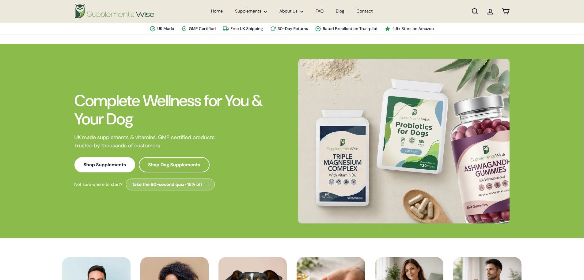 Supplements Wise website preview