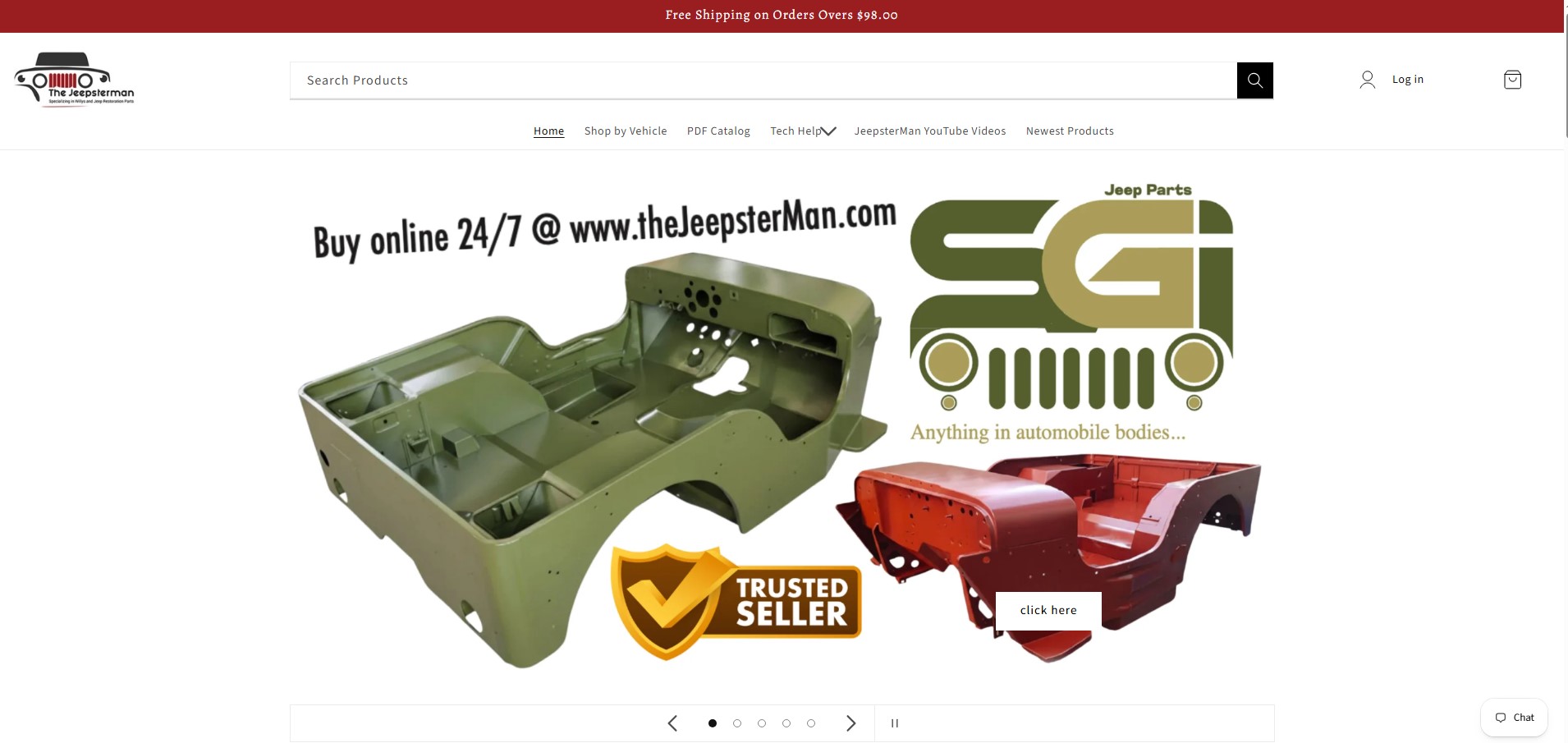 The Jeepster Man website preview