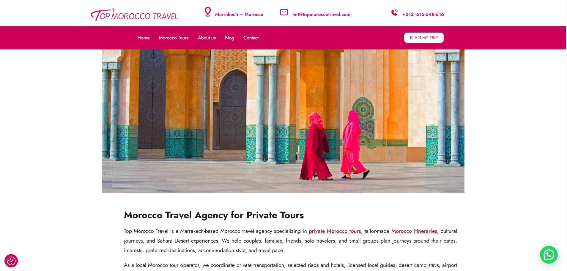Top Morocco Travel website preview