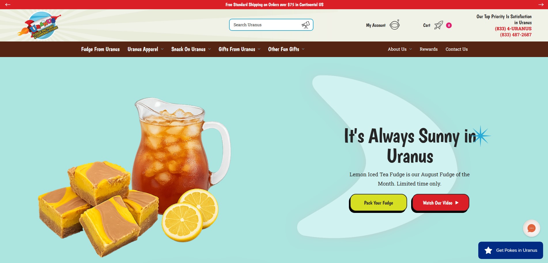 Uranus General Store website preview